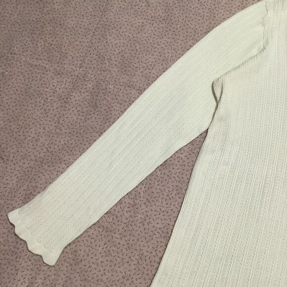 NWOT Rye Grass Cream Cottagecore Coquette Clean Girl Minimalist Blouse Size 1X - Picture 4 of 11